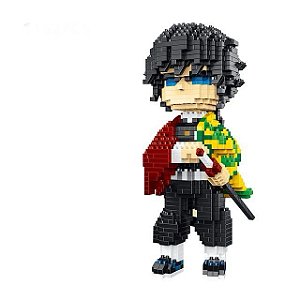 Figure Giyu Tomioka Demon Slayer - Mini Blocos de Montar