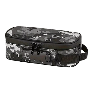 Case Firedog Black Cromo - Bolsa Smell Proof Premium Acolchoada - À Prova de Cheiro