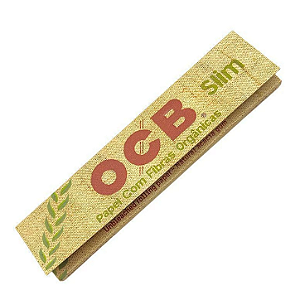 Seda OCB Slim Orgânica - Papel Com Fibras Orgânicas - Unbleached - Goma Acácia Natural