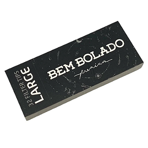Piteira Bem Bolado Premium Large - 32 Filter Tips - Preta - Edição Premium