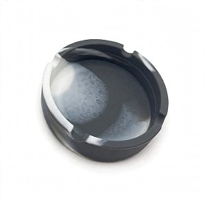 Cinzeiro Silicone Redondo Cinza Branco - Indestrutível 8cm
