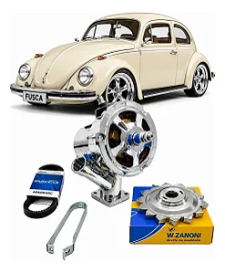 Alternador Vw Fusca Kombi Extra Forte 75amp Cromado Novo