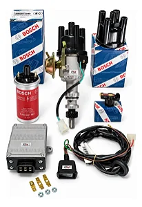 Kit De Ignição Jeep 4cc Tampa + Rotor + Bobina 067 Bosch