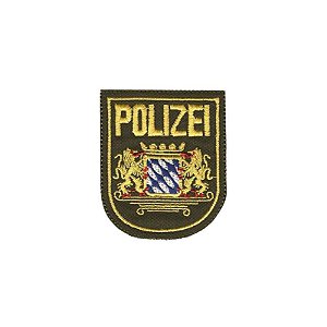 Bordado Termocolante Polizei Verde