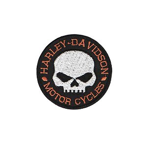 Patch Bordado Harley Davidson com Fecho de Contato