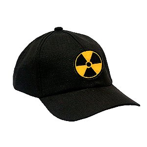 Boné Militar Ripstop Preto com Patch Radioatividade