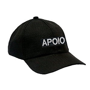 Boné Militar Rip Stop com Patch Aplicado Apoio | Preta
