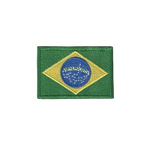 Bordado Termocolante Bandeira do Brasil