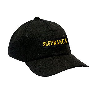 Boné Preto Militar Ripstop Segurança Amarelo