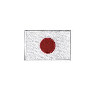 Patch Bordado Bandeira Japão com Fecho de Contato