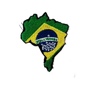 Bordado Termocolante Mapa do Brasil