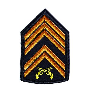 Divisa Bordada 1° Sargento PMRS (Par)