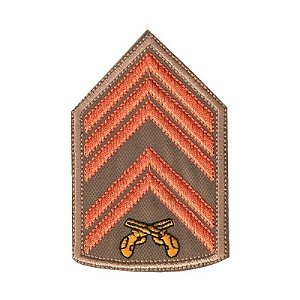 Divisa Bordada 1° Sargento Bege