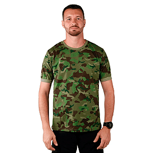 Camiseta Masculina Soldier Camuflada Digital Argila