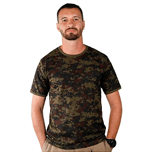 Camiseta Masculina Soldier Camuflada Digital Argila