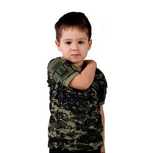 Camiseta Infantil Ranger | Camuflada Digital Pântano