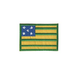 Patch Bordado Bandeira Goiás com Fecho de Contato