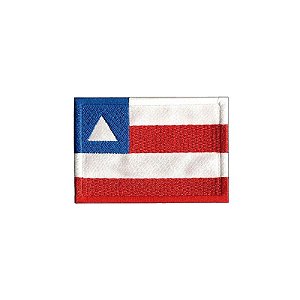 Patch Bordado Bandeira Bahia com Fecho de Contato