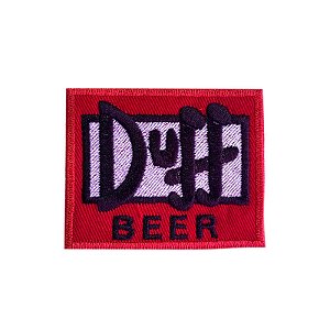 Patch Bordado Duff Beer com Fecho de Contato