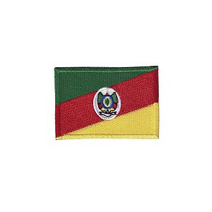 Patch Bordado Bandeira Rio Grande Do Sul com Fecho de Contato