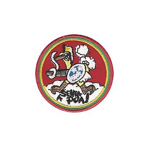 Patch Bordado Senta A Púa com Fecho de Contato