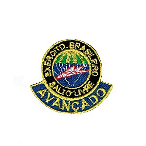 Patch Bordado Brevet Salto Livre Avançado com Fecho de Contato