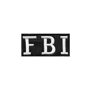 Patch Bordado FBI com Fecho de Contato