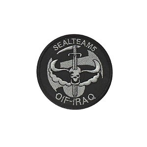Bordado Termocolante Seal Team 5 OIF - Iraq