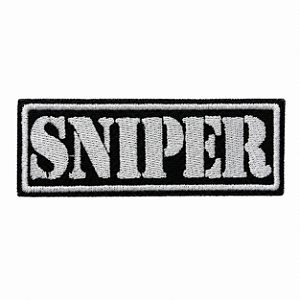 Bordado Termocolante Sniper Preto