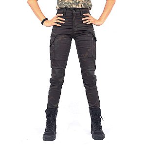 Calça Tática Feminina Fem-Tac Multicam Black