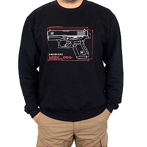 Blusa de Moletom Estampada Glock G43