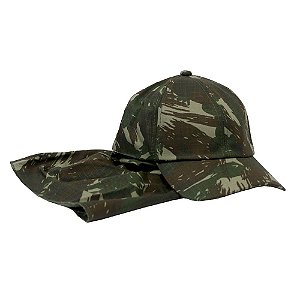 Boné Militar ripstop com Protetor de Pescoço Camuflado