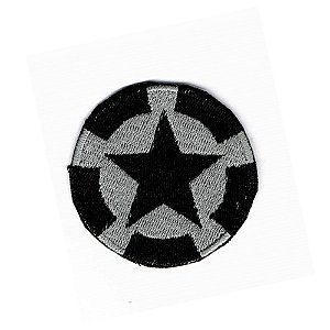 Patch Bordado Estrela Exército Americano com Fecho de Contato