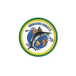 Patch Bordado Submarino Humaitá com Fecho de Contato