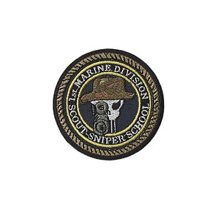 Patch Bordado M D Sniper com Fecho de Contato