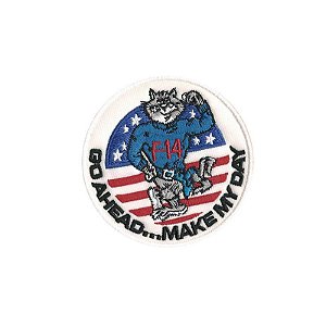 Patch Bordado F14 Go Ahead com Fecho de Contato
