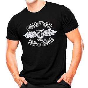 Camiseta Militar Estampada GSG 9 | Preta