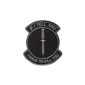 Patch Bordado Kill You com Fecho de Contato