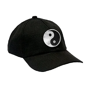 Boné Militar Yin Yang Preto em Rip Stop