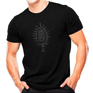 Camiseta Militar Estampada EB Brasão Águia | Preta