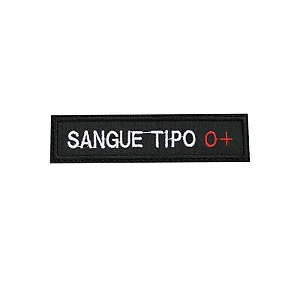 Bordado Termocolante Tipo Sanguíneo O+