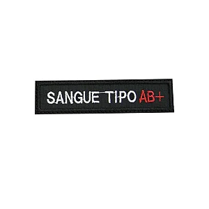 Bordado Termocolante Tipo Sanguíneo AB+