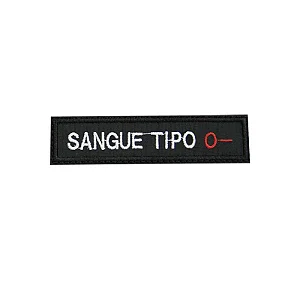 Bordado Termocolante Tipo Sanguíneo O-