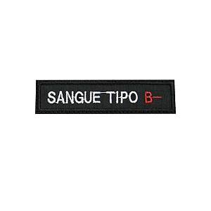 Bordado Termocolante Tipo Sanguíneo B-