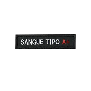 Bordado Termocolante Tipo Sanguíneo A+