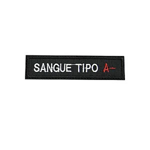 Bordado Termocolante Tipo Sanguíneo A-