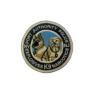 Patch Bordado K9 Explosives Narcotics com Fecho de Contato