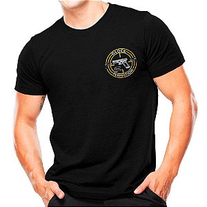 Camiseta Preta Militar Estampada Glock