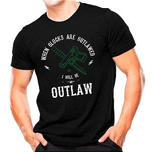 Camiseta Militar Estampada Glock Outlaw