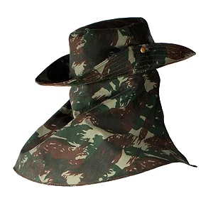 Chapéu Camuflado EB com Protetor de Pescoço Ripstop